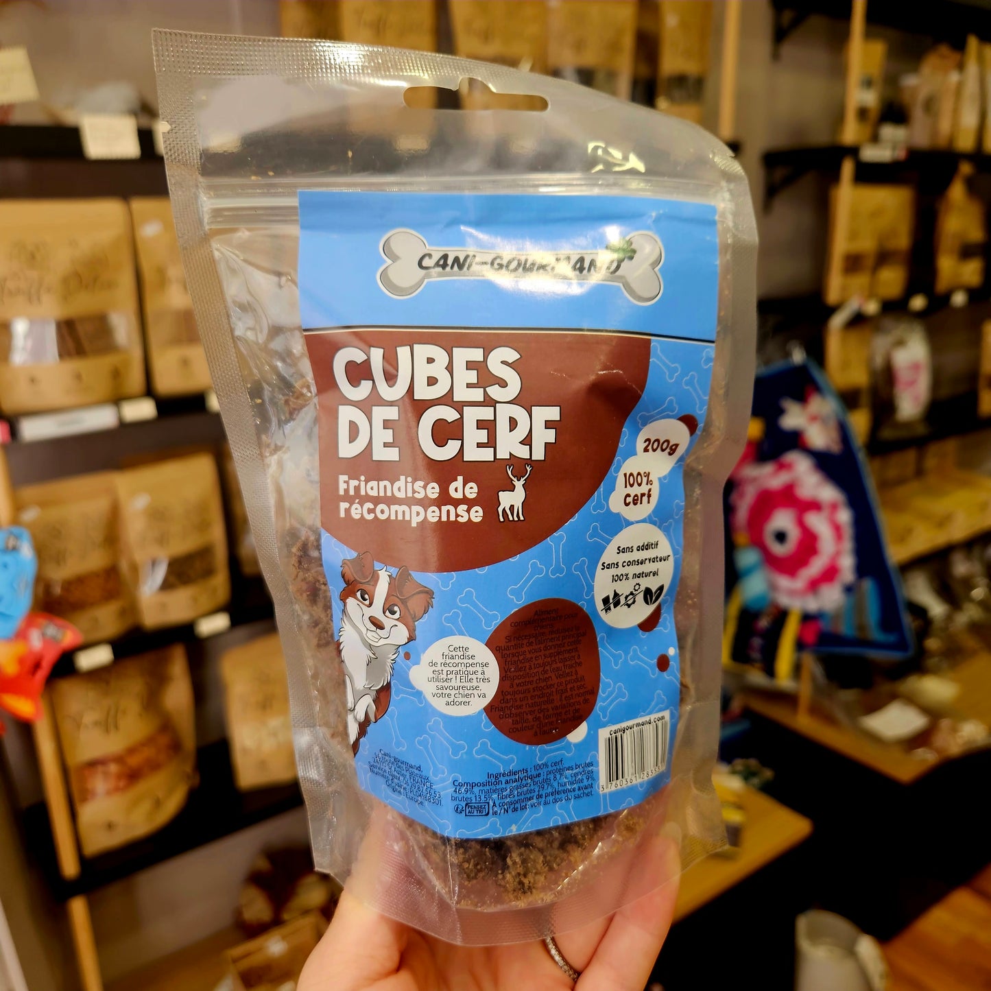 Cubes de cerf – Friandises naturelles pour chien - 200g