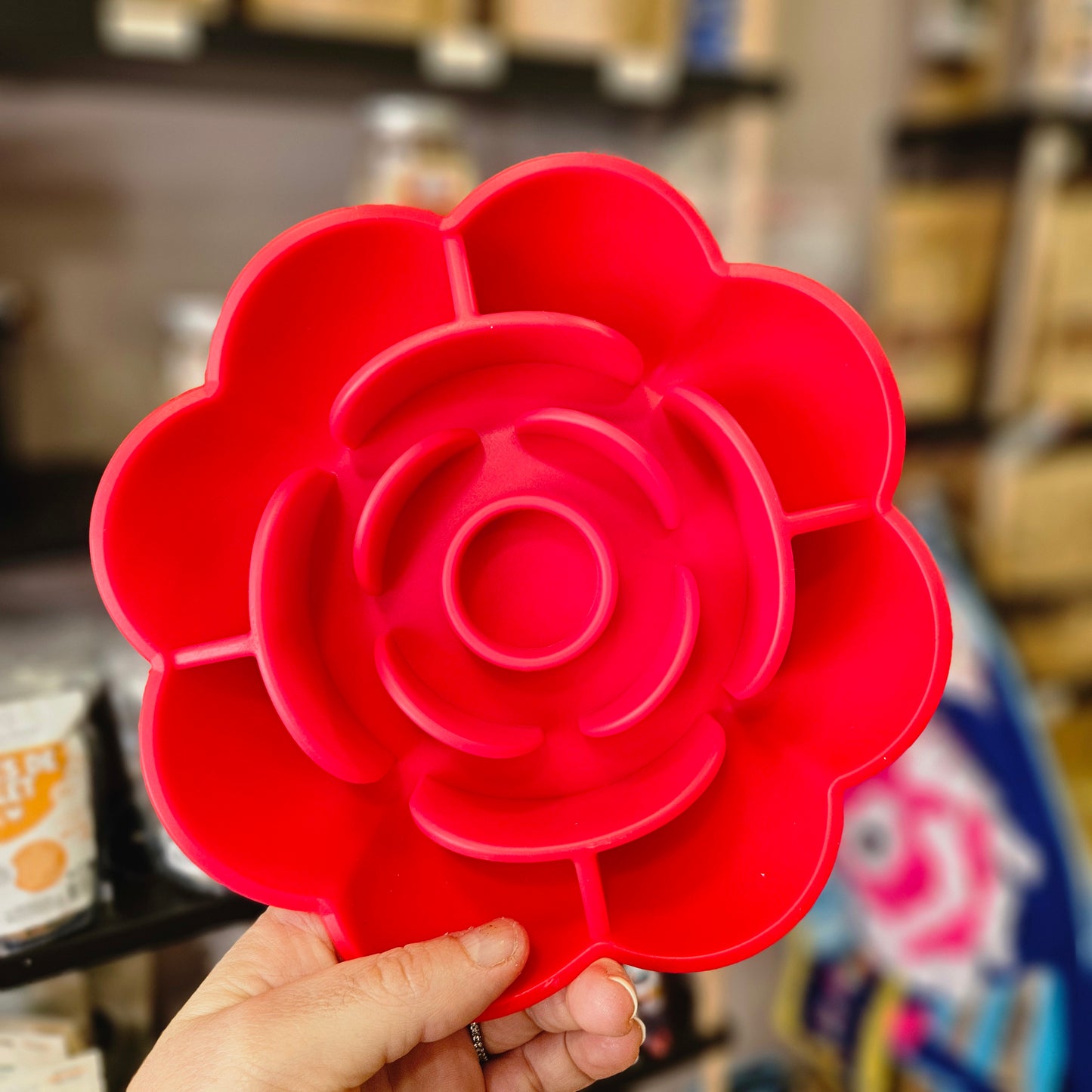 🌸 Slow Bowl « Rose » – Bol anti-glouton pour chien & chat