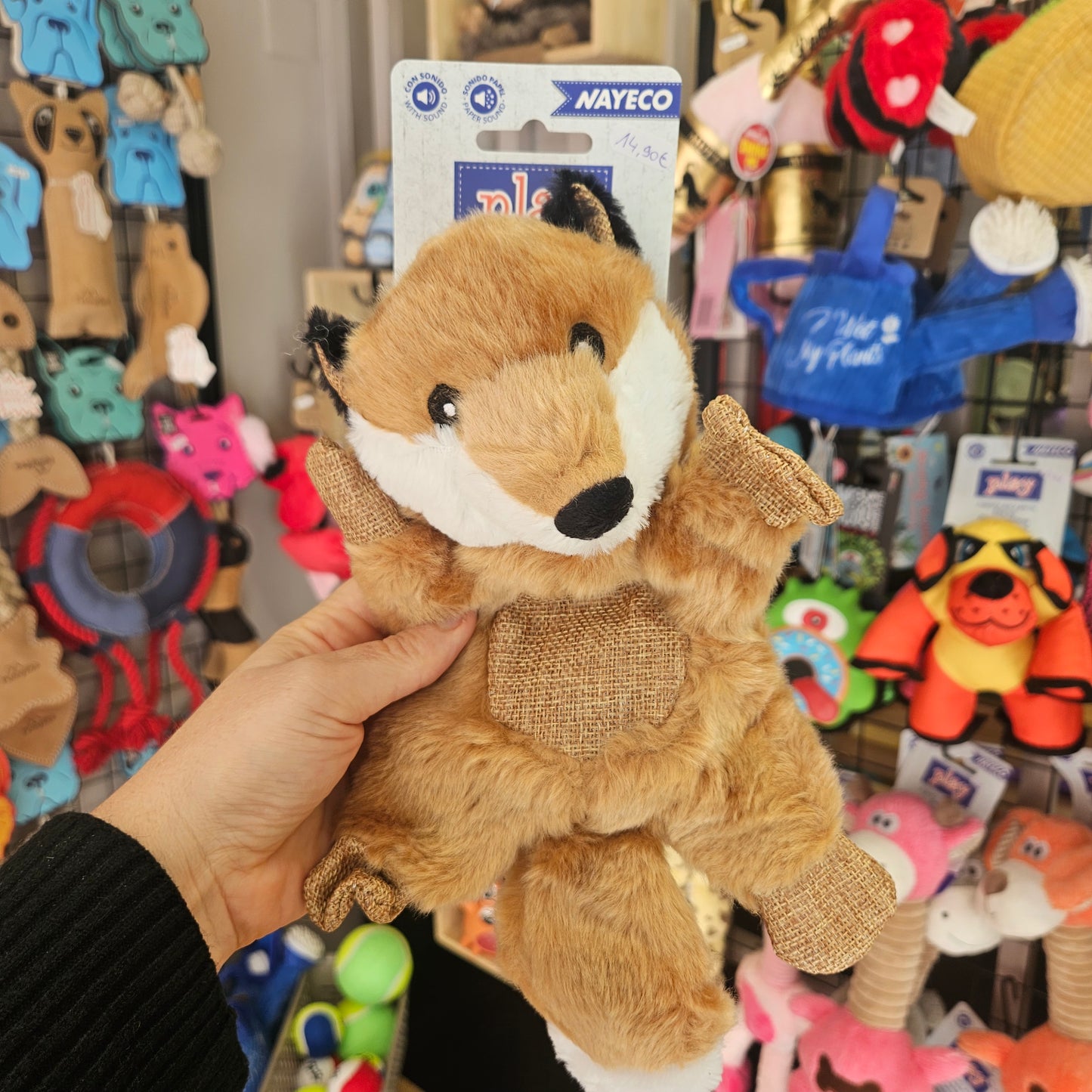 Animaux de la forêt – Peluche sonore pour chien 32 cm