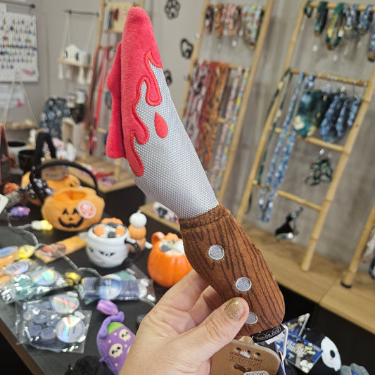 Peluche Couteau d'Halloween - Jouet pour chien