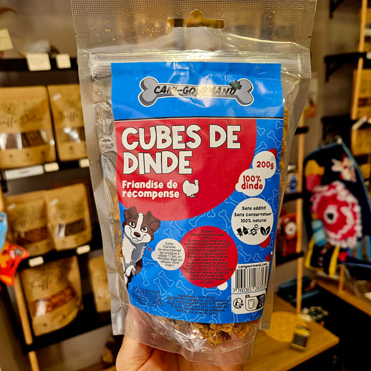 Cubes de dinde – Friandises naturelles pour chien - 200g