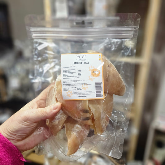 🦴 Sabot de veau naturel pour chien – Friandise 100 % animale - par 5