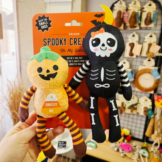 Oh My Gourd! – Lot de 2 peluches Halloween pour chien