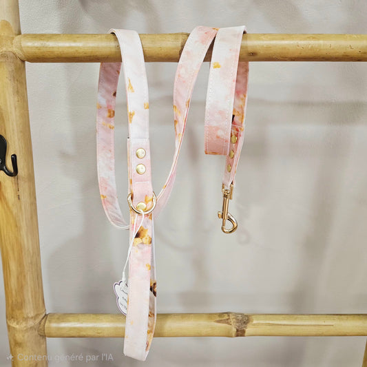 Laisse en tissu – Collection Aquarelle