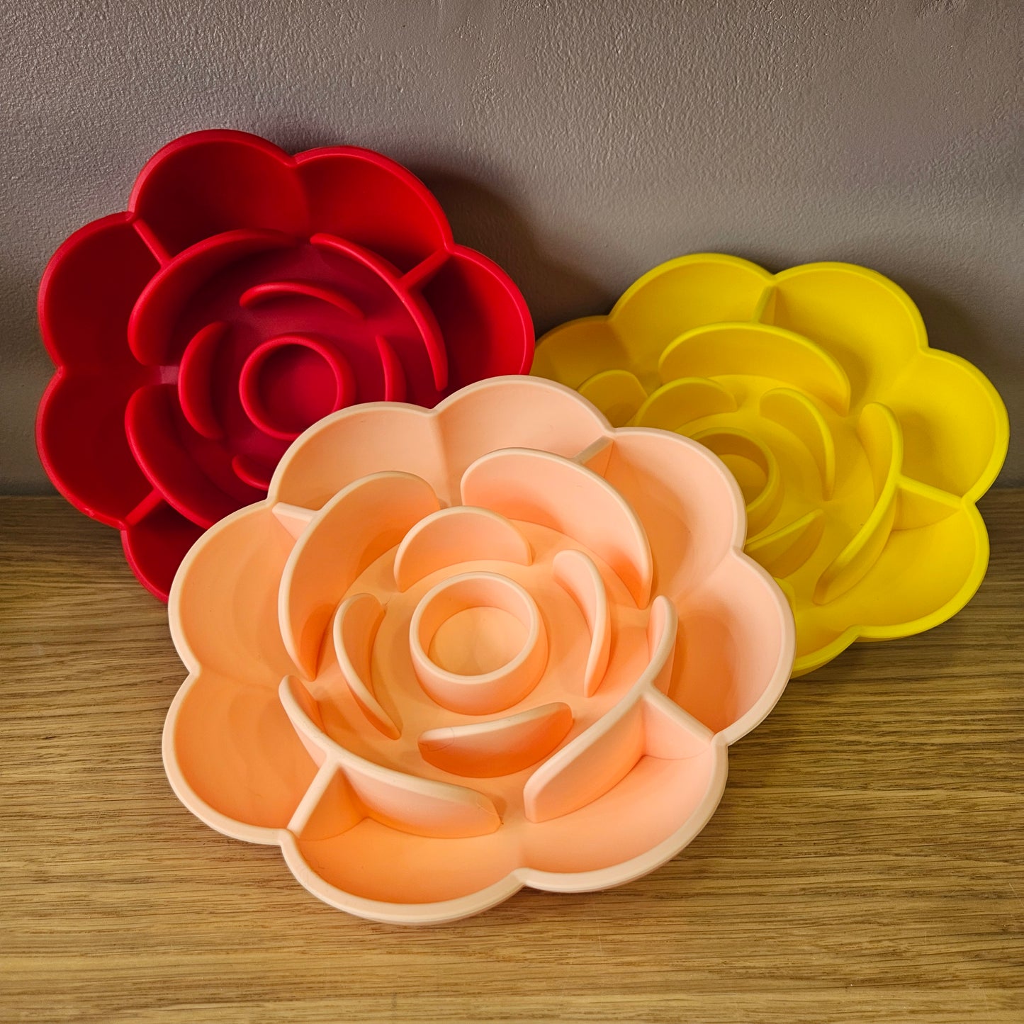 🌸 Slow Bowl « Rose » – Bol anti-glouton pour chien & chat