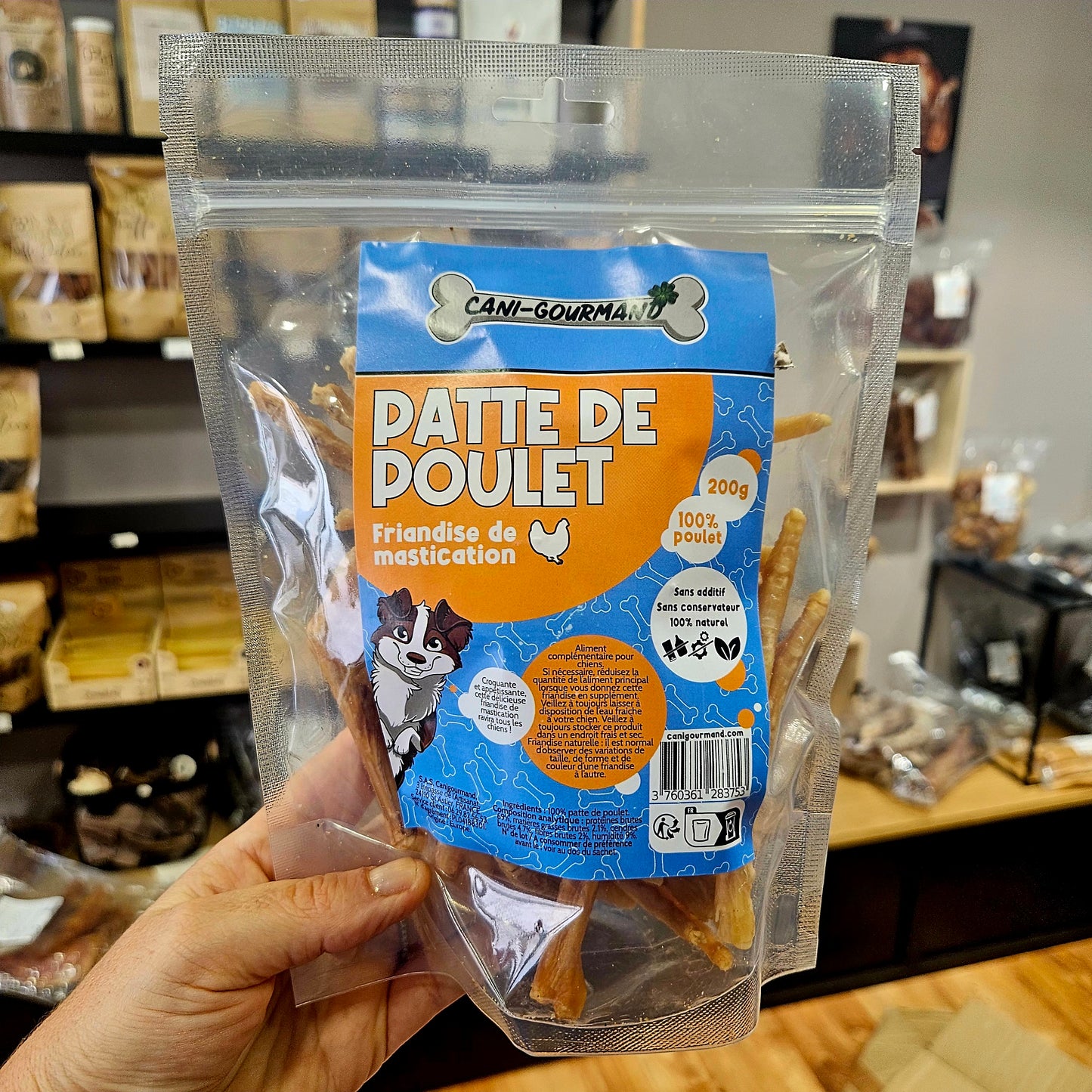 Pattes de poulet - mastication gourmande pour chien - 200g