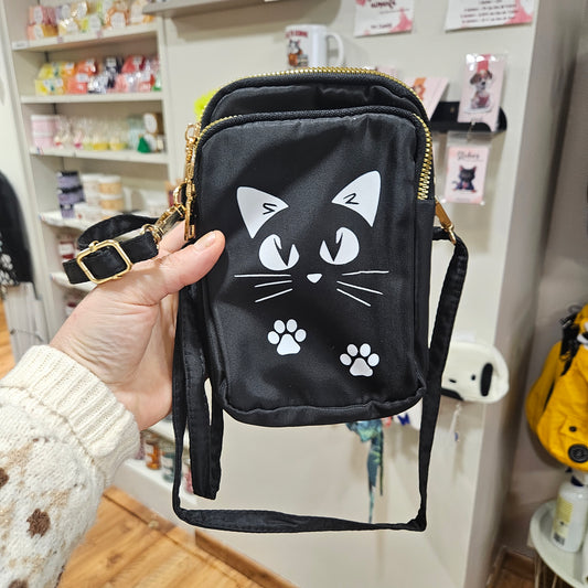 🐈 Sac à Bandoulière Chic Femme – Imprimé Chat Noir