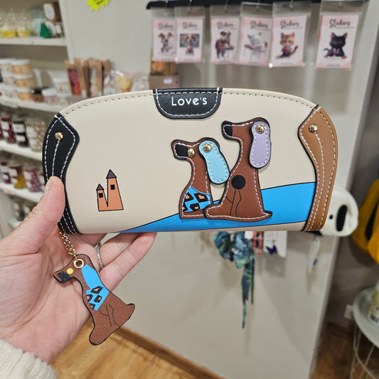 🐶 Portefeuille Long Femme – Motif Chiot Mignon