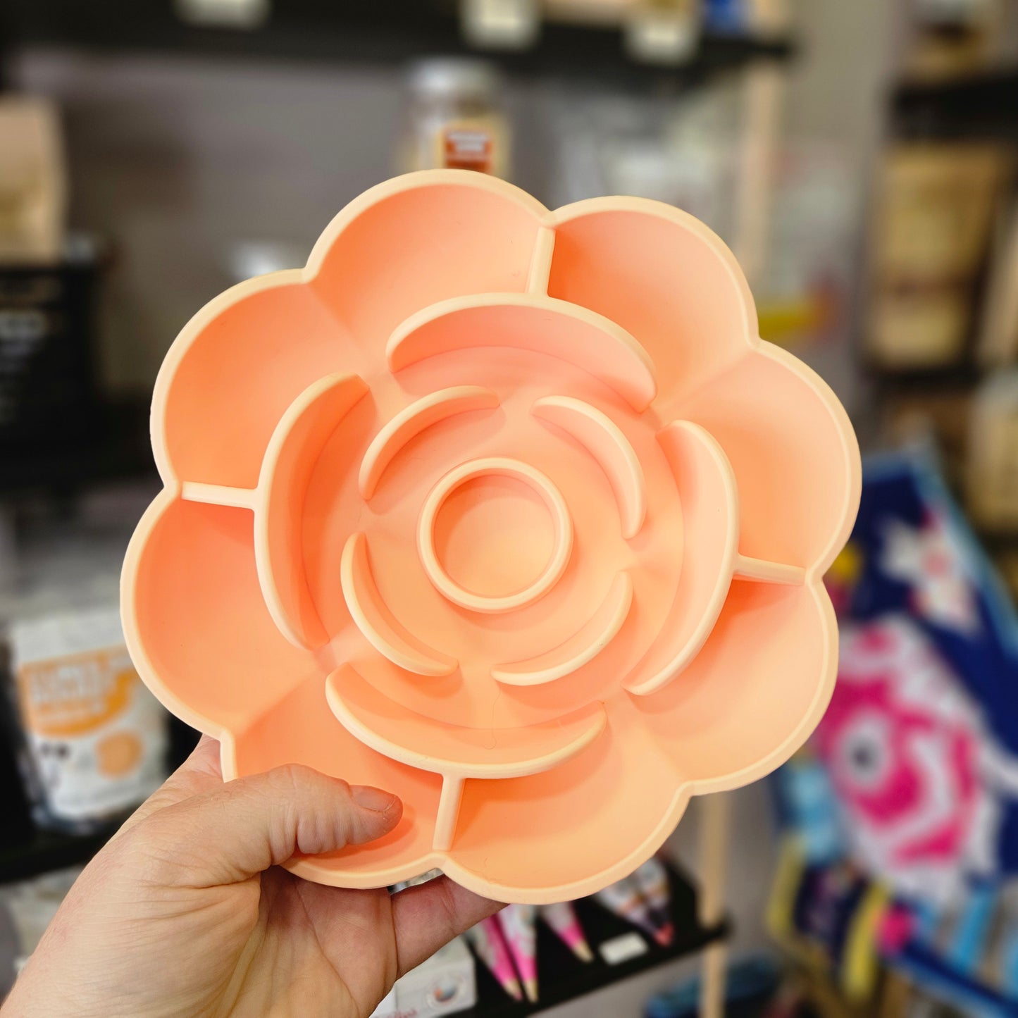 🌸 Slow Bowl « Rose » – Bol anti-glouton pour chien & chat