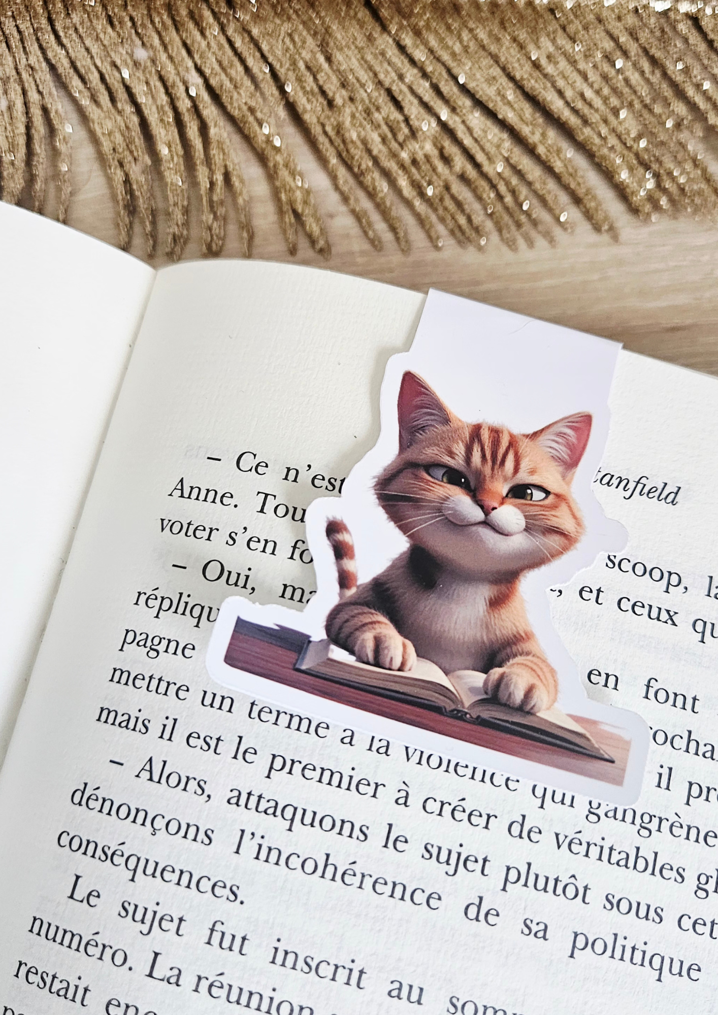 Marque-pages Chat roux