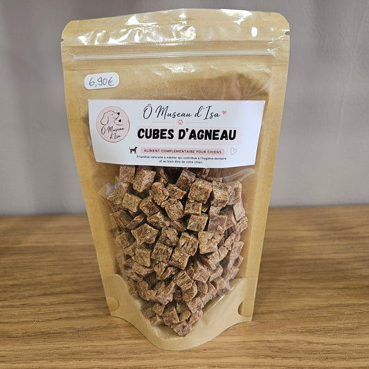Cubes d'agneau – Friandises naturelles pour chien - 100g